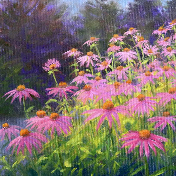 roy-simonne_purple-coneflowers_600x600 "Purple Coneflowers" by Simonne Roy